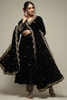 Black Viscose Kalidar Kurta Palazzo Suit Set image number 0