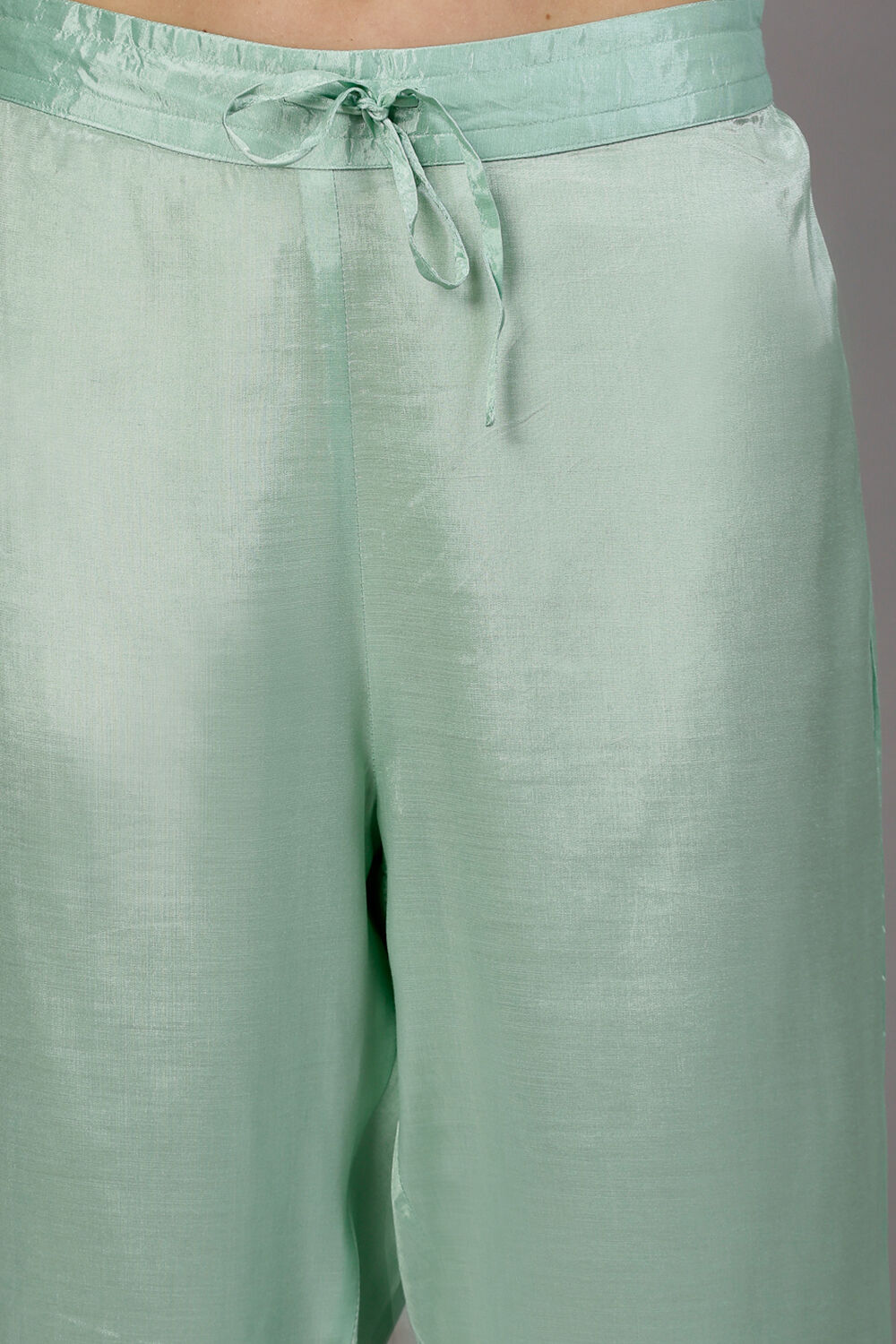 Pink Yard-Dyed Chanderi Kurta & Pants Suit Set image number 2