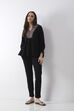 Blue Cotton Lycra Straight Pants image number 0