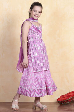 Pink Cotton Straight Suit Set image number 4