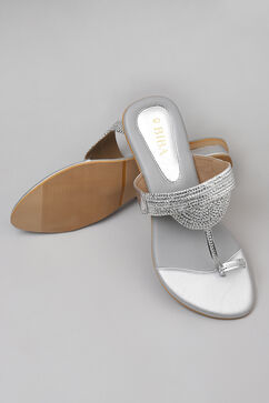 Silver Braided Flats image number 4