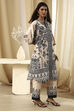 Beige and Brown Pure Cotton Printed Kurta Set image number 5
