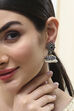 Navy Brass Jhumka image number 1