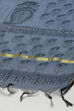 Navy Blue Chanderi Unstitched Suit set image number 4