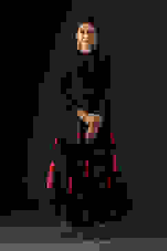 Rohit Bal Black Cotton Silk Anarkali Printed Suit Set image number 9