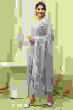 Teal Cotton Printed Unstitched Suit Set image number 4