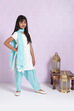 Off White Cotton Straight Kurta Patiyala Salwar Suit Set image number 1