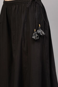 Black Printed Straight Kurta & Palazzo Suit Set image number 2