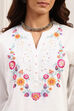 White Cotton Straight Top image number 1