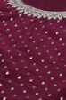 Wine Art Silk Straight Kurta Garara Suit Set image number 1