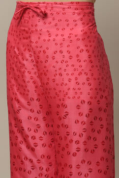 Red Viscose Relaxed Palazzo image number 1