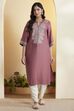 Black Viscose Silk Straight Kurta image number 5