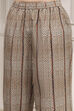 Brown Cotton Printed Straight Suit Set image number 2