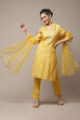 Yellow Cotton Blend Straight Kurta Suit Set image number 0