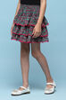 Blue Polyester Printed Short Skirt image number 2