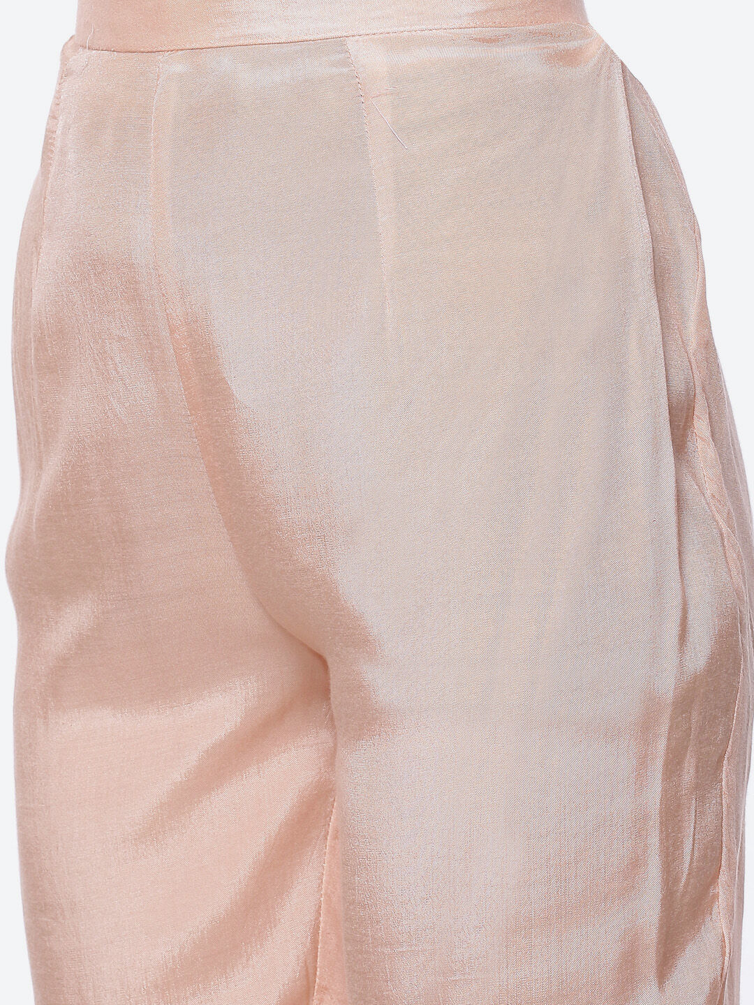 Peach Organza Unstitched Suit Set image number 2