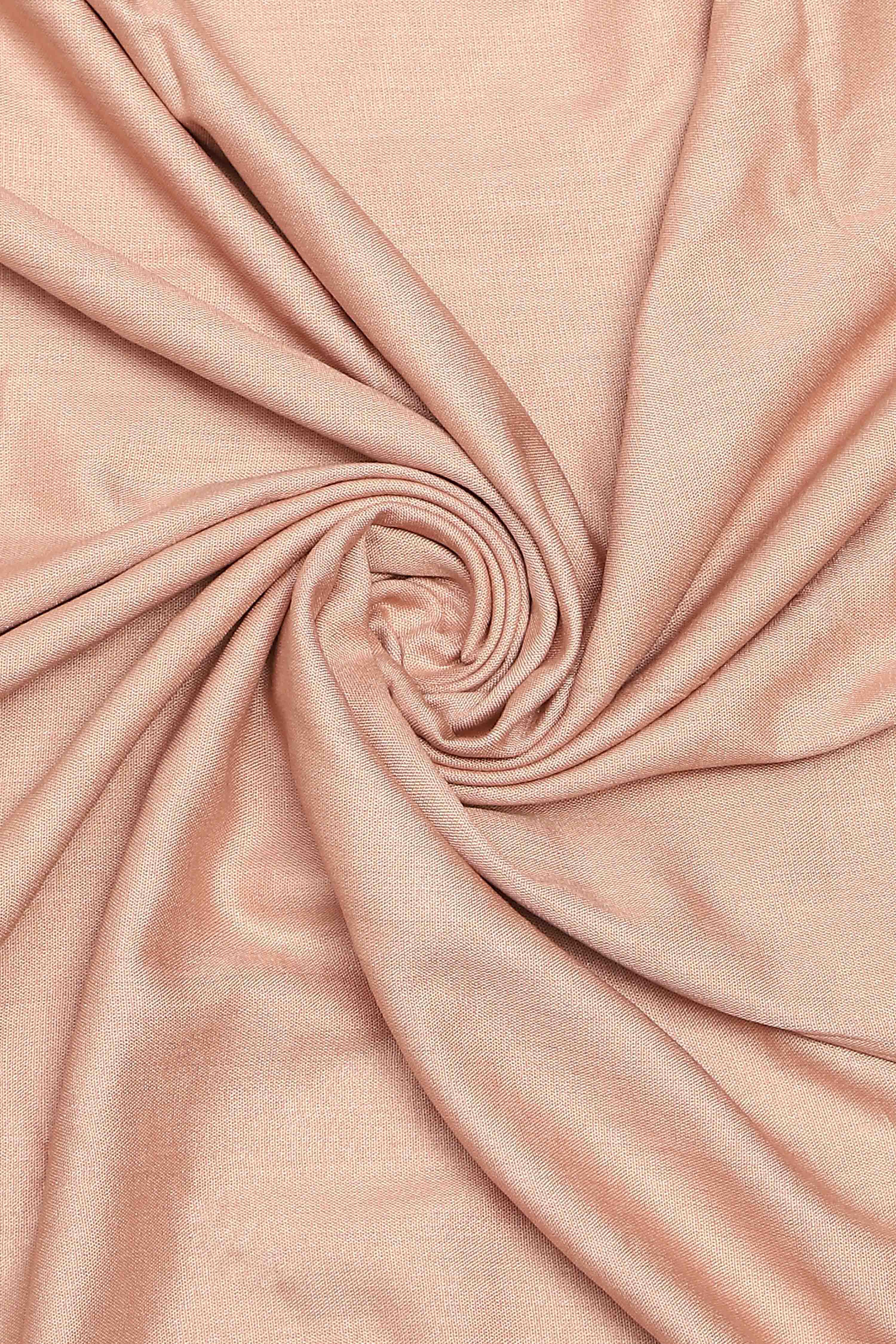 Peach Chanderi  Neck Patti Unstitched Suit Set image number 2