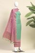 Mehendi Cotton Printed Embroidered Unstitched Suit Set image number 4