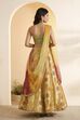 Mint Green Polyester Kalidar Lehenga Set image number 4