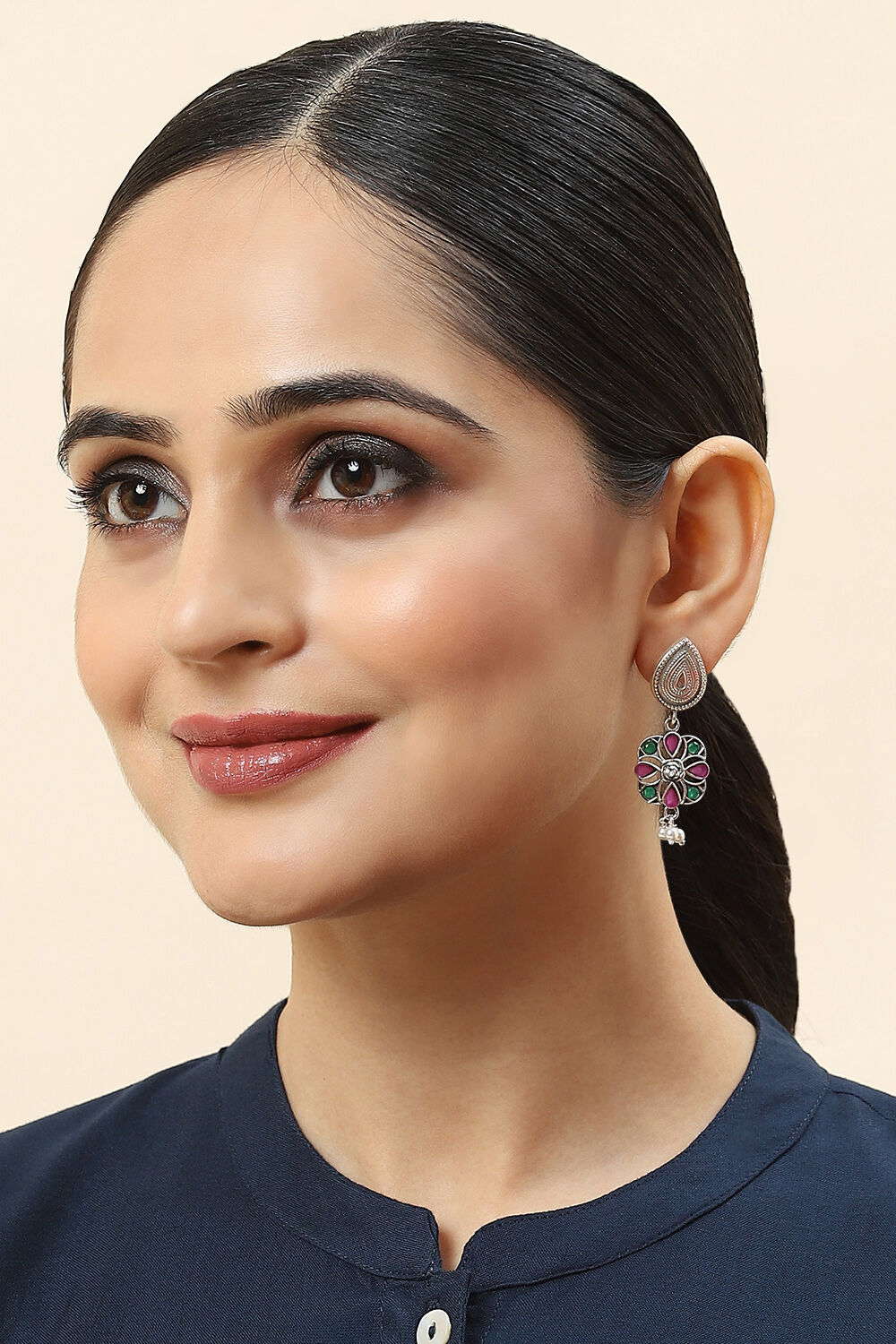 Pink 925 Sterling Silver Earrings image number 3