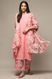 Pink Rayon Straight Kurta Palazzo Suit Set