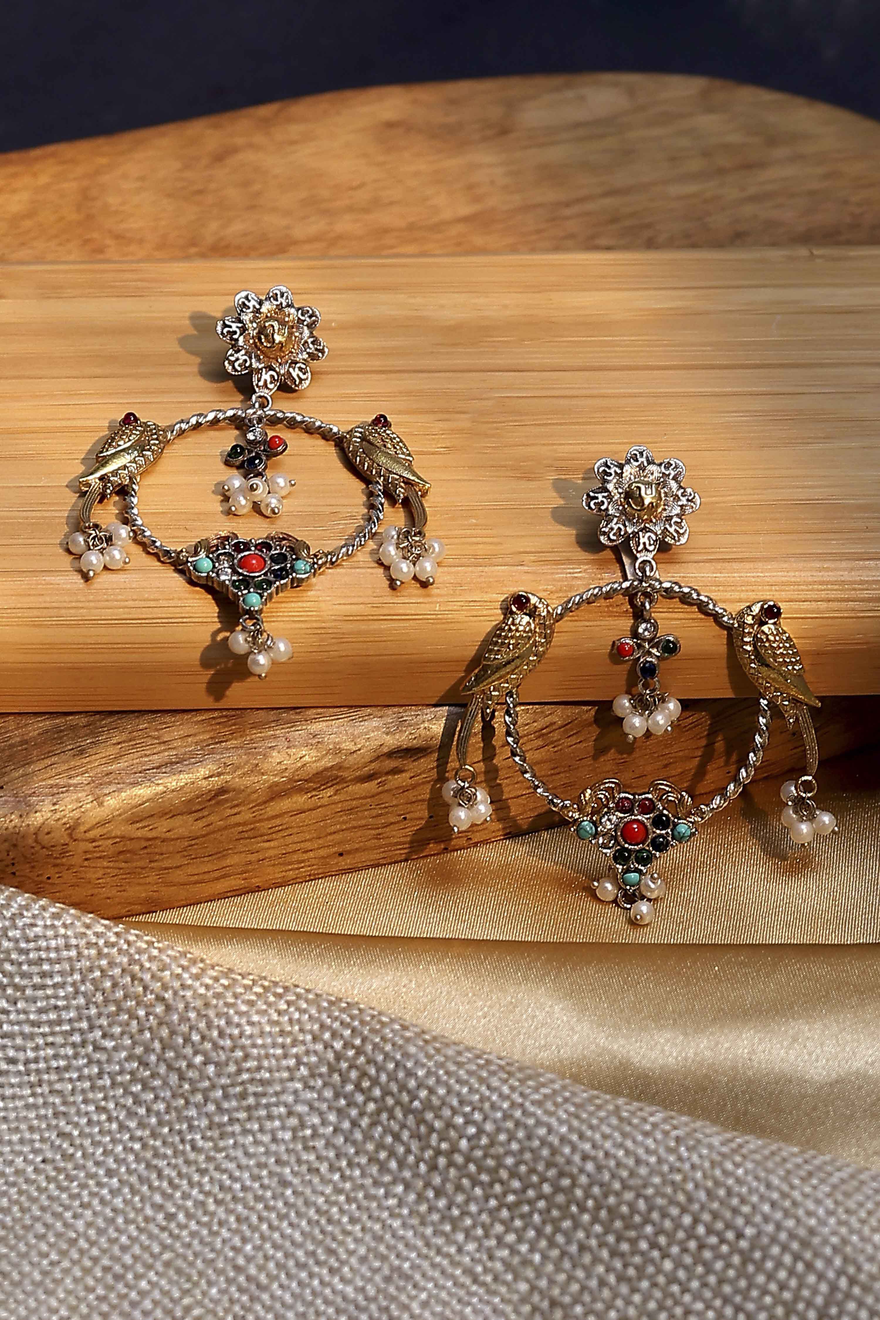 Multicolour Stone Earrings image number 0