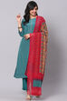 Cherry Red Rayon Fusion Dress image number 6