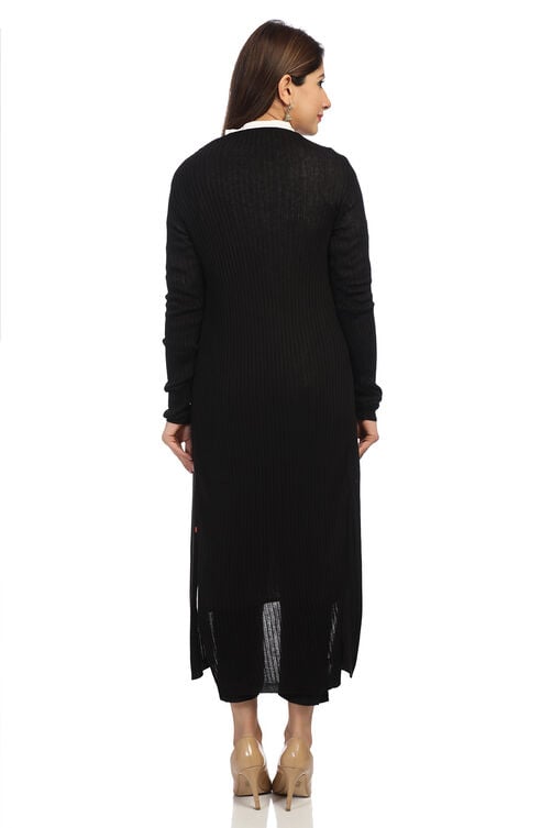 Maroon Viscose Front Open Printed Shrug image number 4
