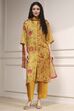 Charcoal Printed Straight Suit Set image number 6