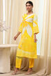 Turquoise Floral Printed Straight Kurta Set image number 3