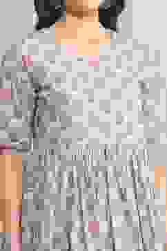 Light Blue Cotton Straight Kurta Garara Suit Set image number 1