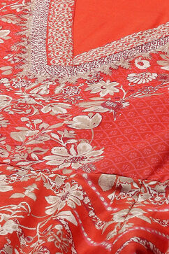 Coral Cotton Anarkali Suit Set image number 1