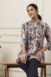 Beige Viscose Rayon Straight Kurta image number 6