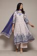 Red Cambric Kalidar Printed Kurta Palazzo Suit Set image number 0