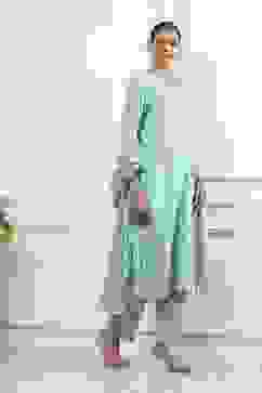 Green Cotton Straight Suit Set image number 5