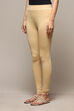 Black Cotton Blend Solid Leggings image number 2