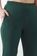 Blue Cotton Lycra Straight Pants image number 1