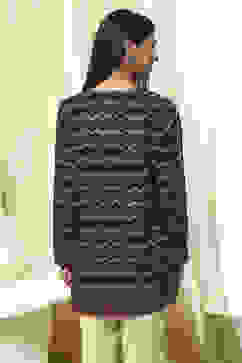 Black Printed Straight Short Kurta image number 3