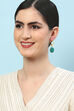 Green Brass Earrings image number 3