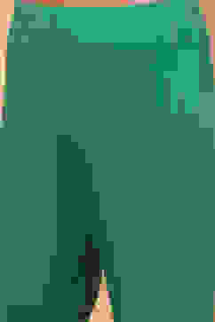 Green Cotton Printed Tiered Festive Flared Suit Set image number 2