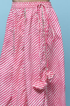 Pink Cotton Straight Set image number 2