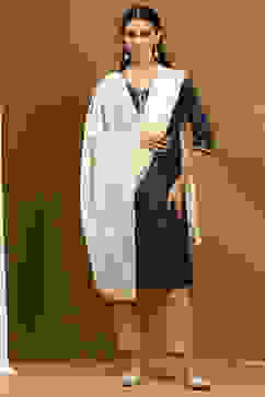 Off White Polyester Dupatta image number 0