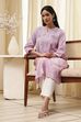 Yellow Cotton Printed Straight Kurta image number 0
