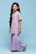 Lilac Rayon Gathered Printed 2 Piece Set image number 3
