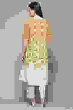 Ochre Rayon Straight Kurta Set image number 4