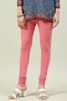Camel Cotton Blend Solid Churidar image number 4