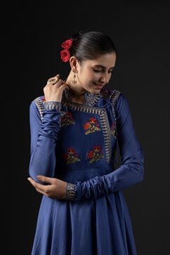 Rohit Bal Blue Cotton Silk Embroidered Suit Set image number 1