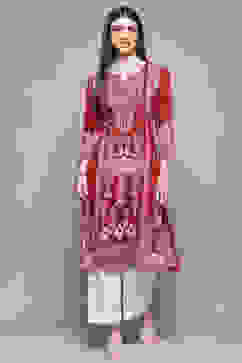 Maroon Rayon Straight Kurta image number 5