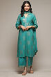 Light Blue Cotton Straight Kurta Palazzo Suit Set image number 0