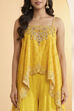 Yellow Modal Satin Asymmetric Suit Set image number 1